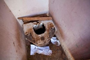 A school toilet in the Eastern Cape. 